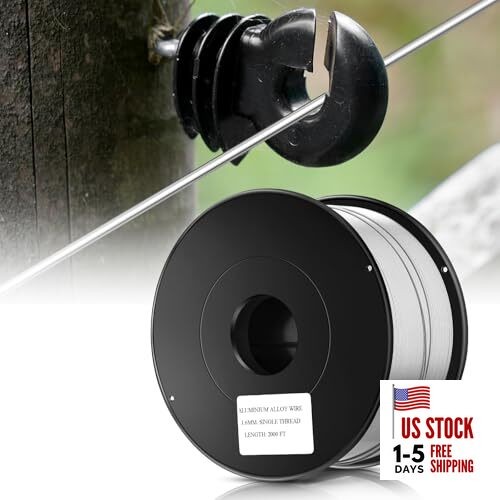 Aluminum Wire for Electric Fencing, Aluminum Alloy Wire for 2000 ft 16 Gauge