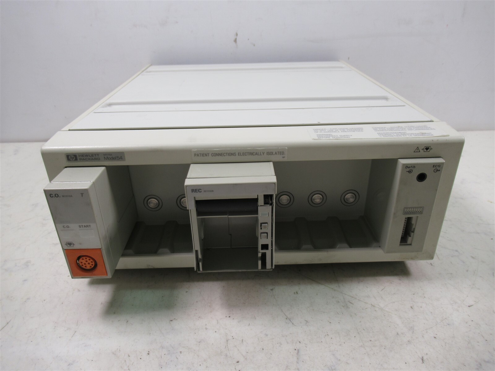 HP Hewlett Packard M1175A Model 54 w/ M1012A REC M1116B M1046A Patient Monitor