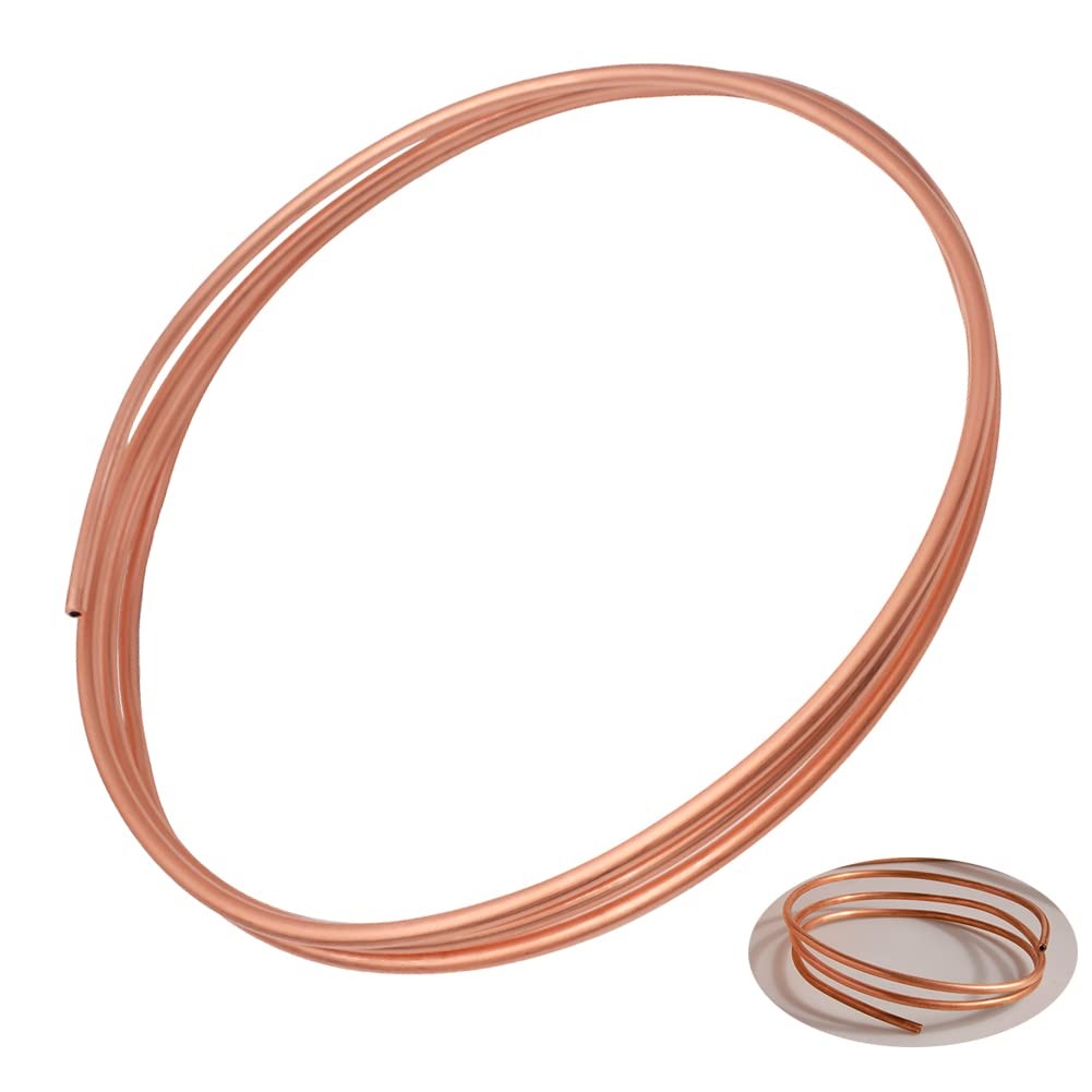 Pure Copper Tubing 1/4" OD × 3/16" ID × 3FT Length Refrigeration Tubing Soft ...