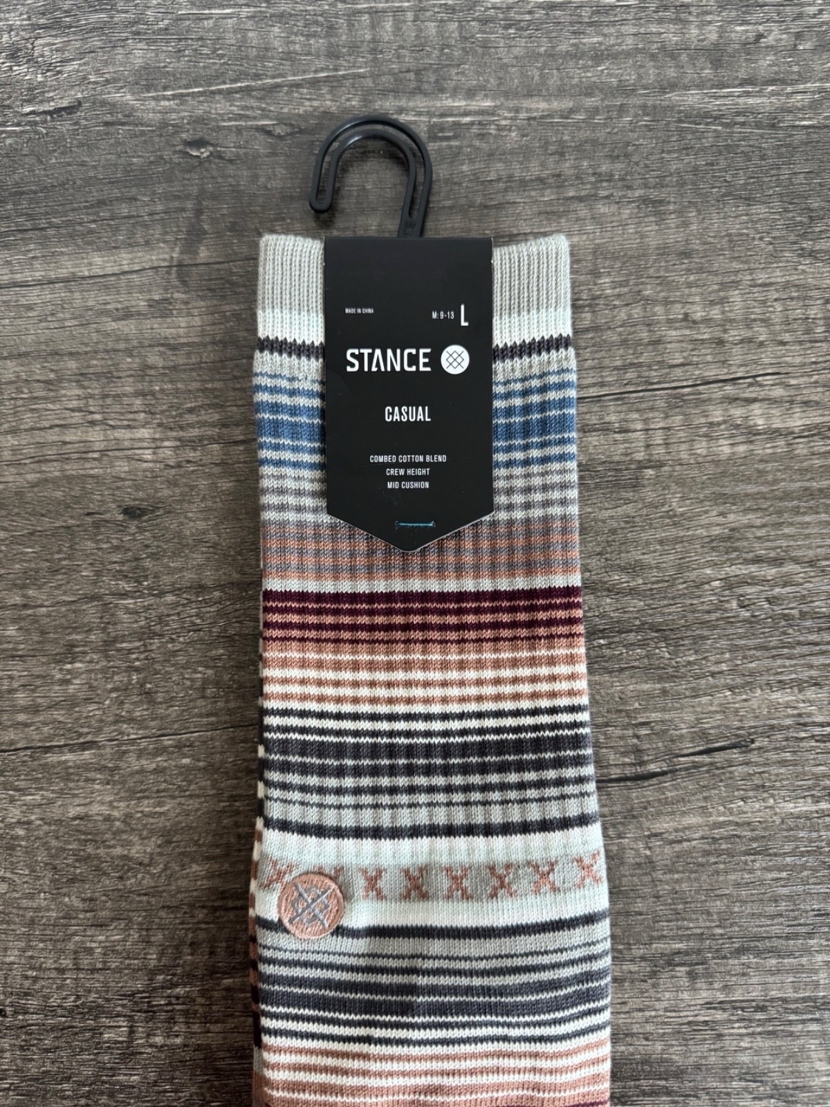 Stance Crew Socks • Curren ST Multi-Color • Size: MEDIUM or LARGE • 1 Pair (NWT)