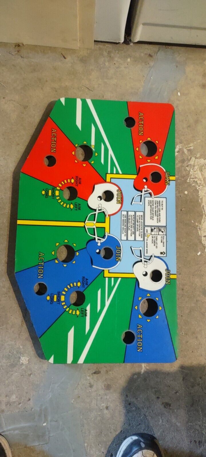leland all American football arcade control panel #839