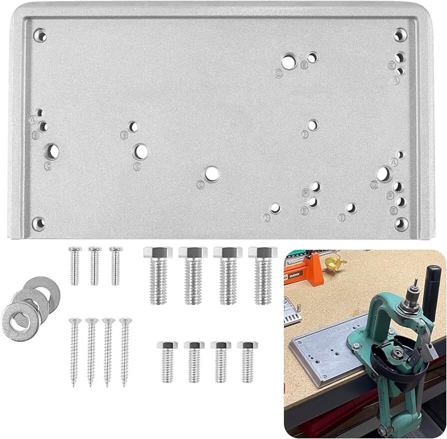For RCBS Cast Aluminum 9282 Accessory Base Plate 3 Grey Shell Holder Accessory