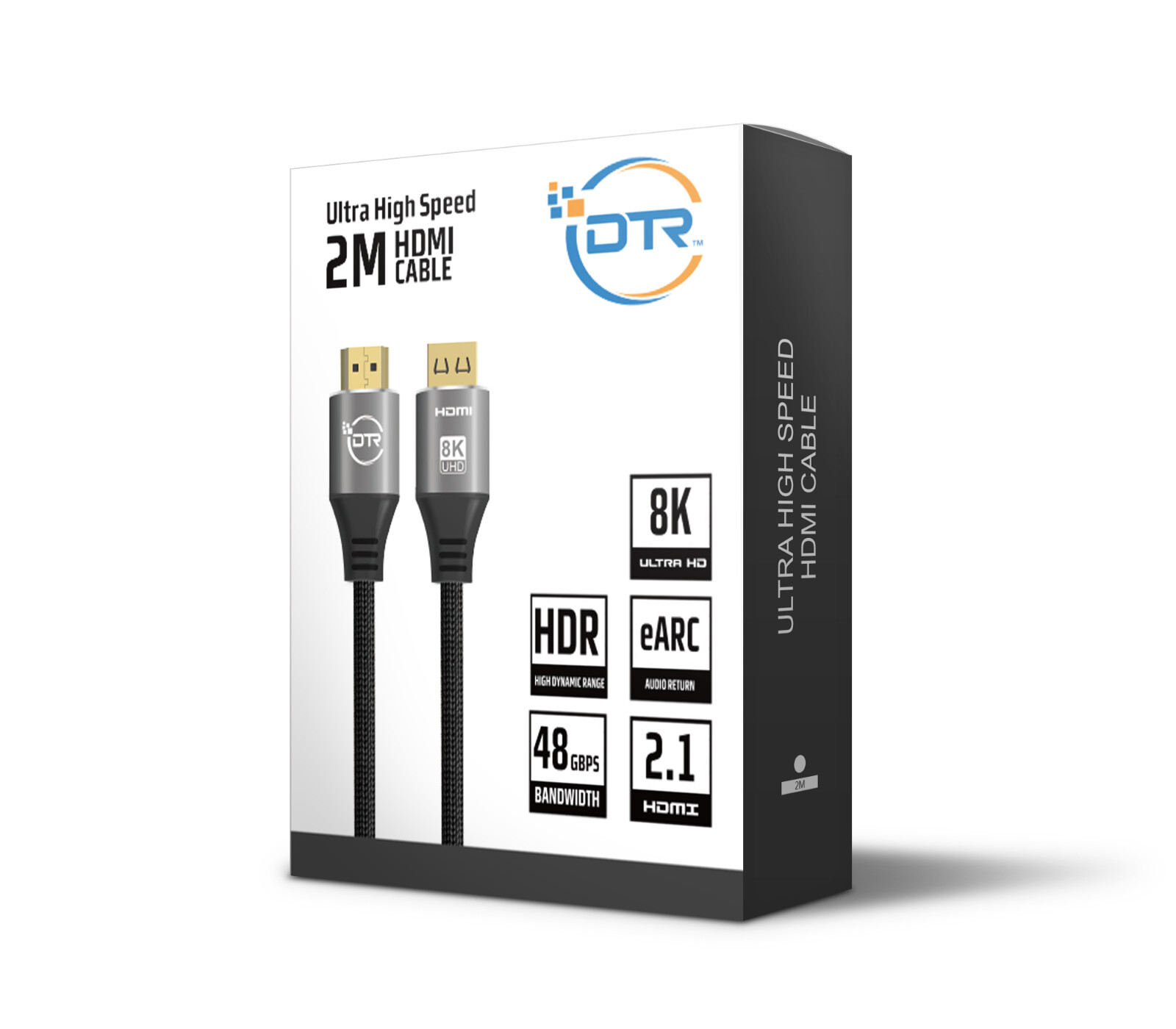 8K HDMI Cable 2.1 UHD 6 FT HDTV 3D 2160P HDR 120Hz 240Hz 48Gbps Dolby
