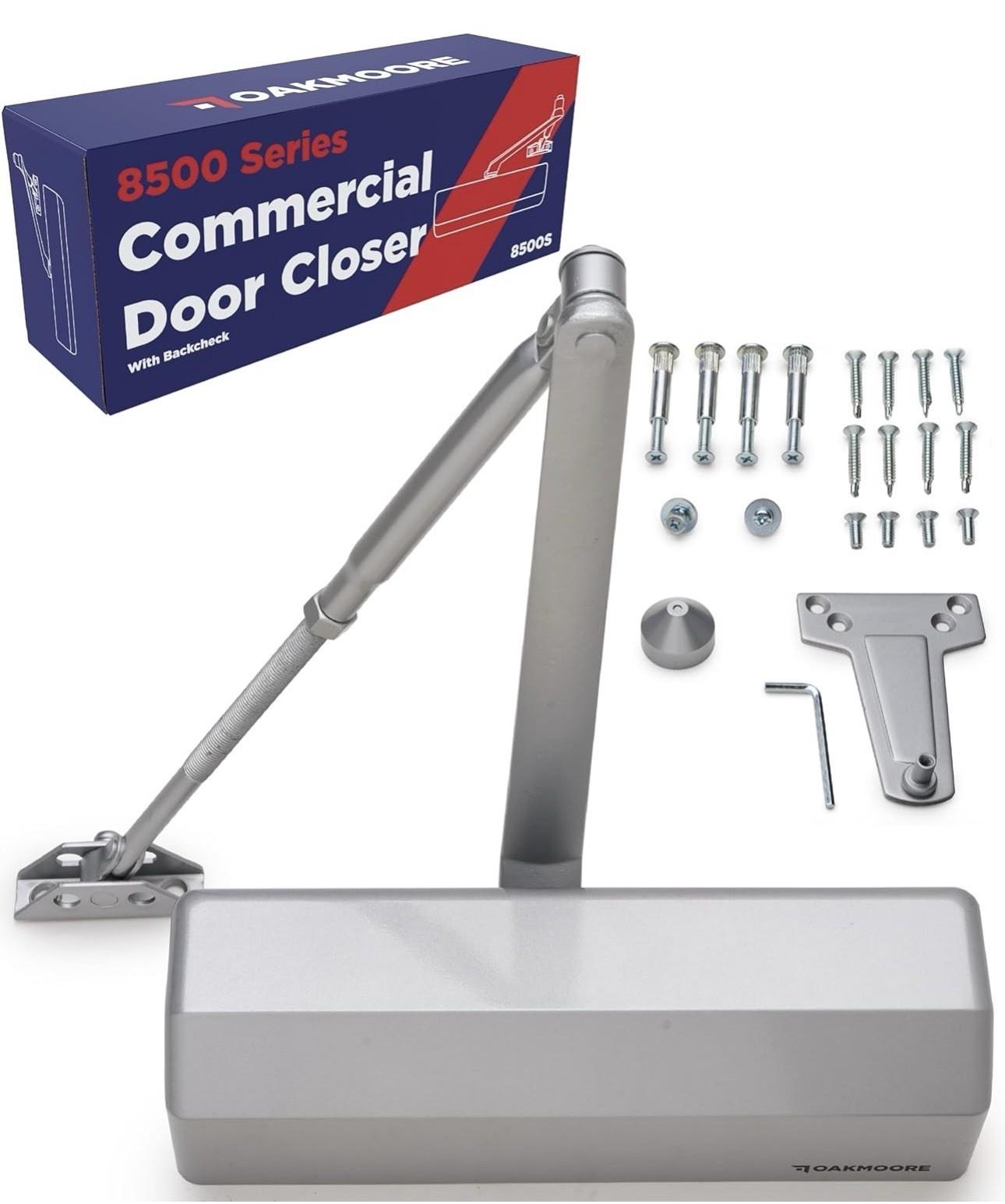 Heavy Duty Commercial Door Closer ADA UL Grade 1-6 Hydraulic Silver