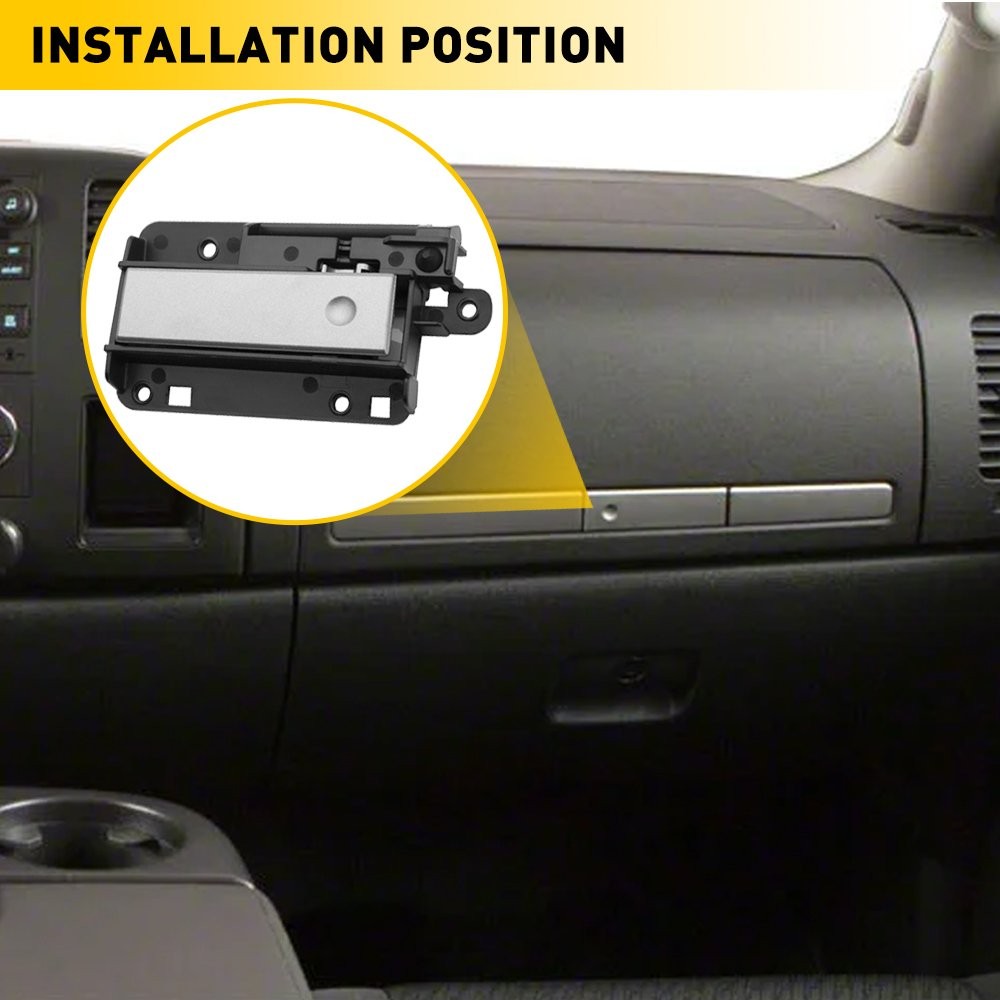 Glove Box Lock Compartment Latch Handle For 2005-2014 Chevrolet Silverado Silver