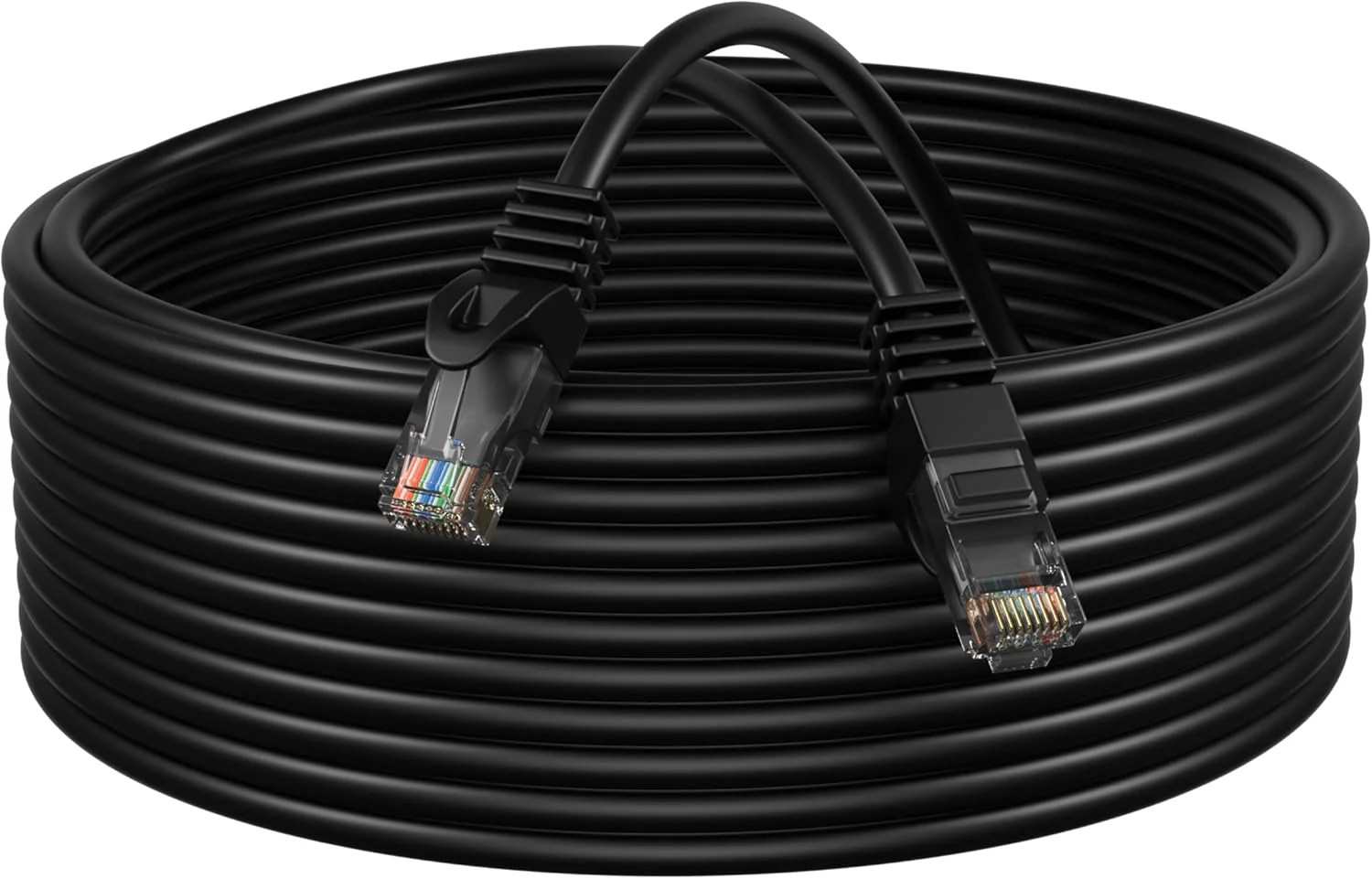 Cat6 50FT Network Ethernet Patch Cable, 550Mhz Internet Wire, Backwards