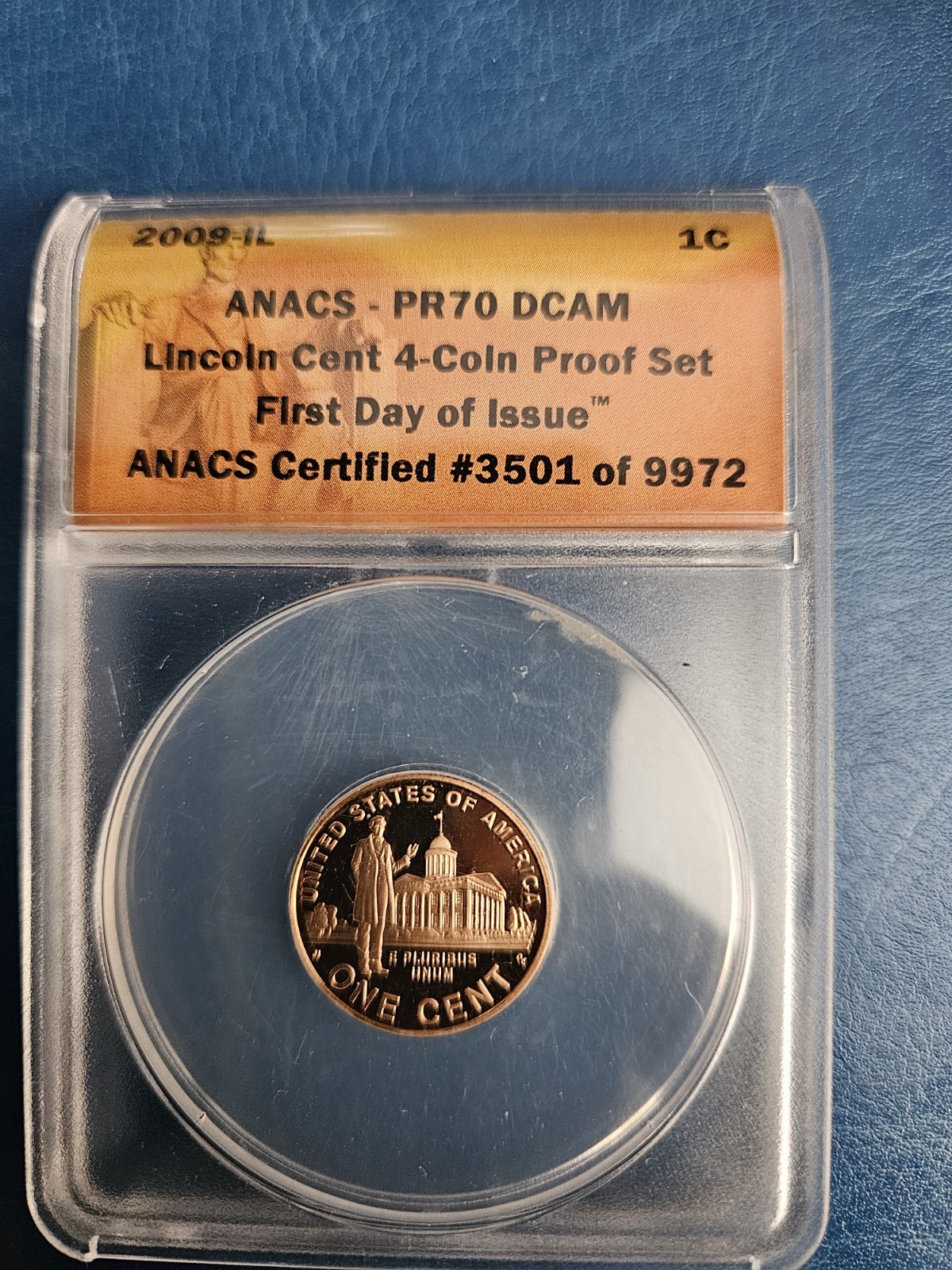 2009-S  Lincoln Professional Life PR 70 DECAM FIRST DAY ISSUE