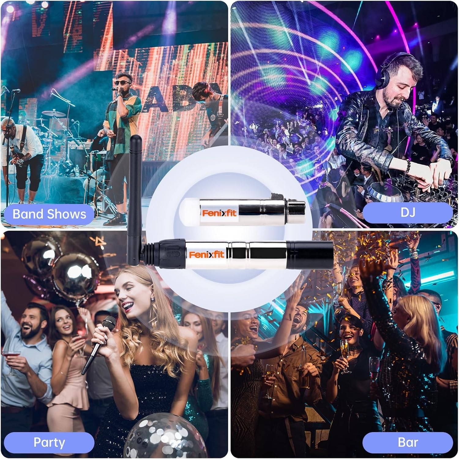 Reliable Weather-Resistant Wireless DMX Transmitter & 7 Receivers - DJ Essential