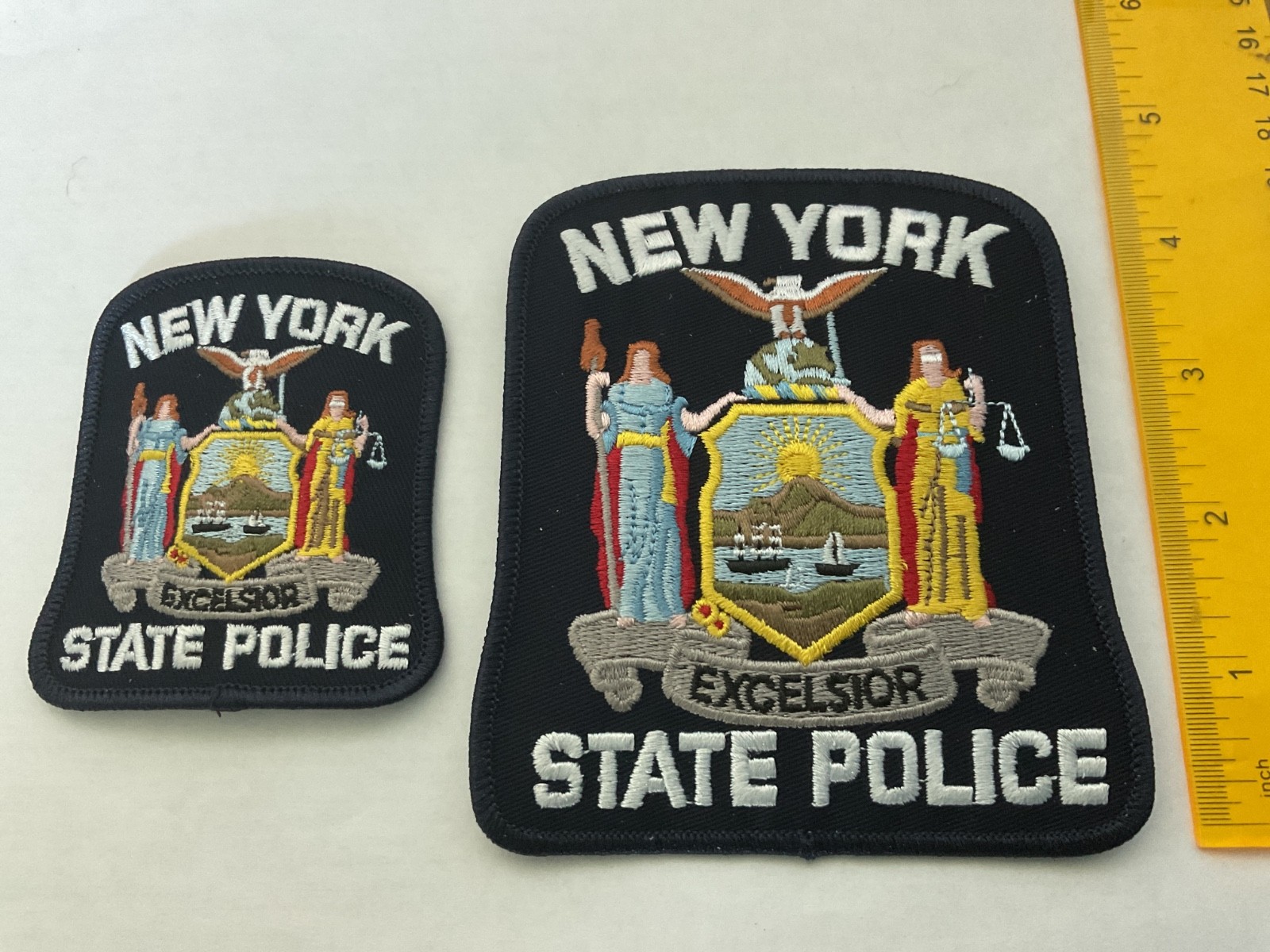 New York State Police collectors Full size and Hat patch  size  2 pieces all new
