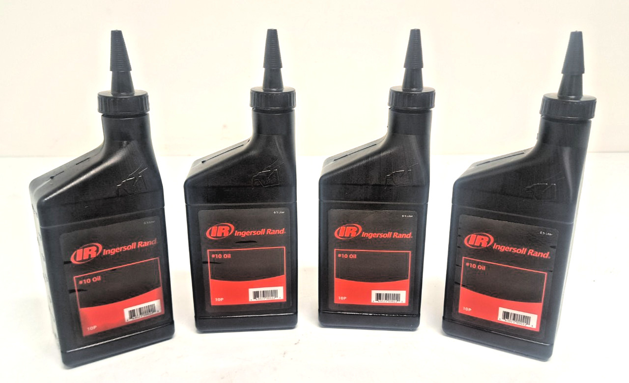 Ingersoll Rand No 10 Edge Series Premium Grade Air Tool Oil, 0.5L  Lot of 4