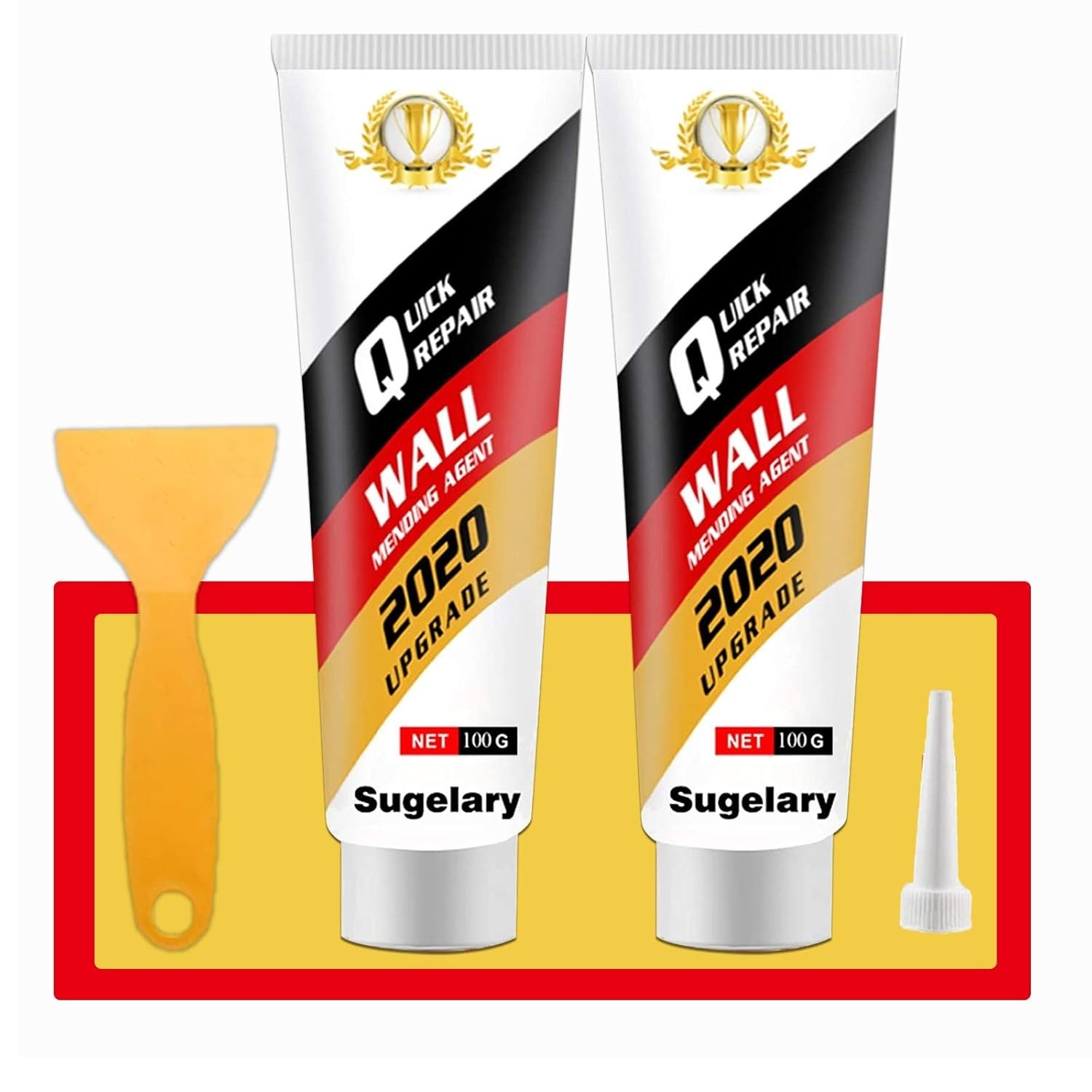Drywall Repair Kit - Waterproof Spackle Paste & Scraper Set, 2 Pack