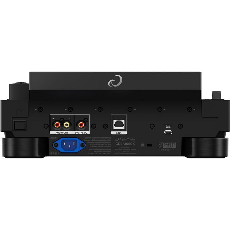 AlphaTheta CDJ-3000X High-Resolution Professional DJ Player (Black)