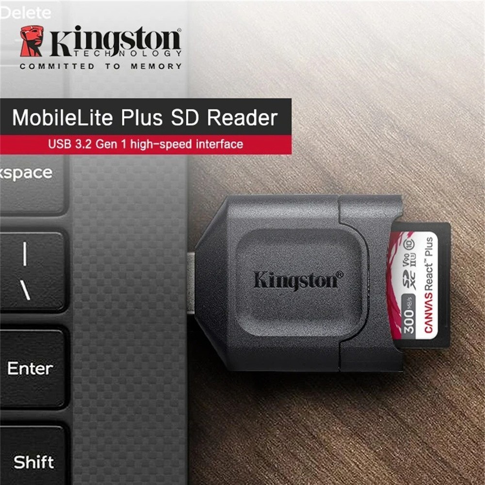 Kingston MobileLite Plus USB 3.2 UHS-II SD SDHC SDXC Memory Card Reader