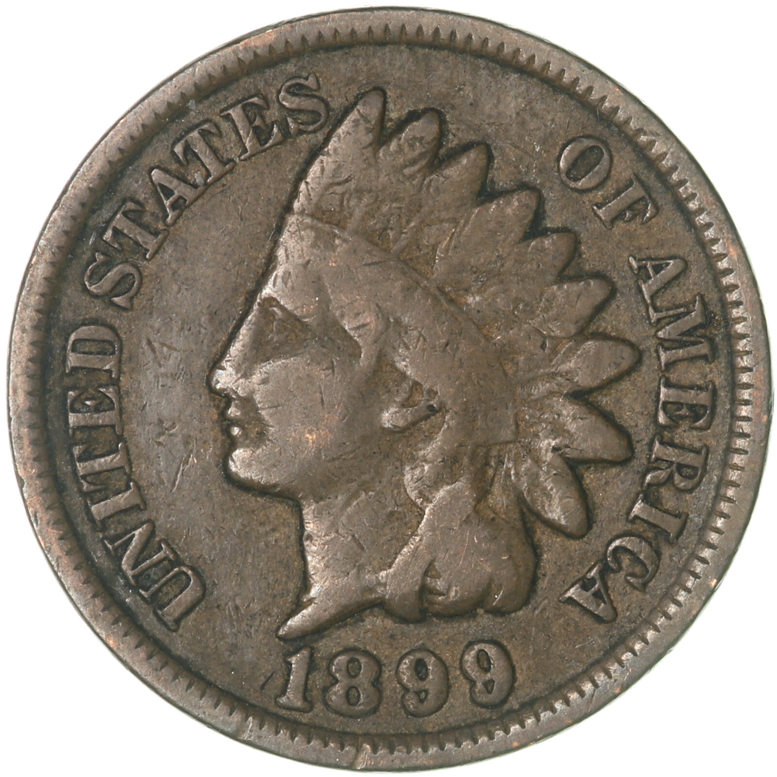 1899 (P) Indian Head Cent Very Good Penny VG