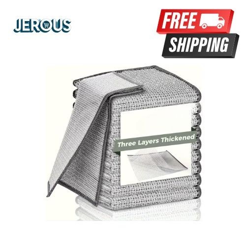 10PCS Stainless Steel Scouring Pads – Non-Scratch Kitchen Scrubbers