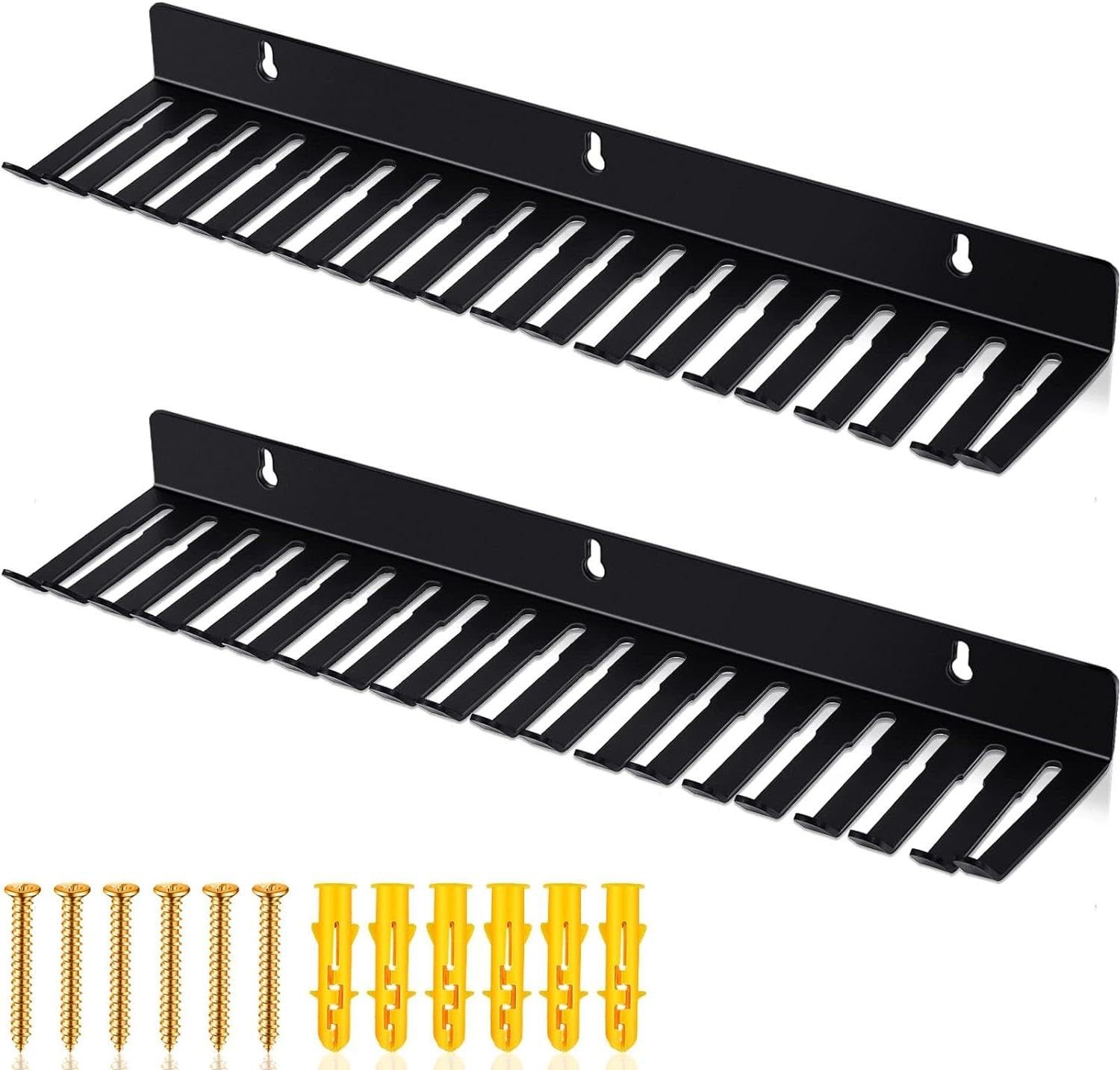 2 Pack 19 Slots Wall mountable Cable Hanger and Organizer,Cable Holder,Cable ...
