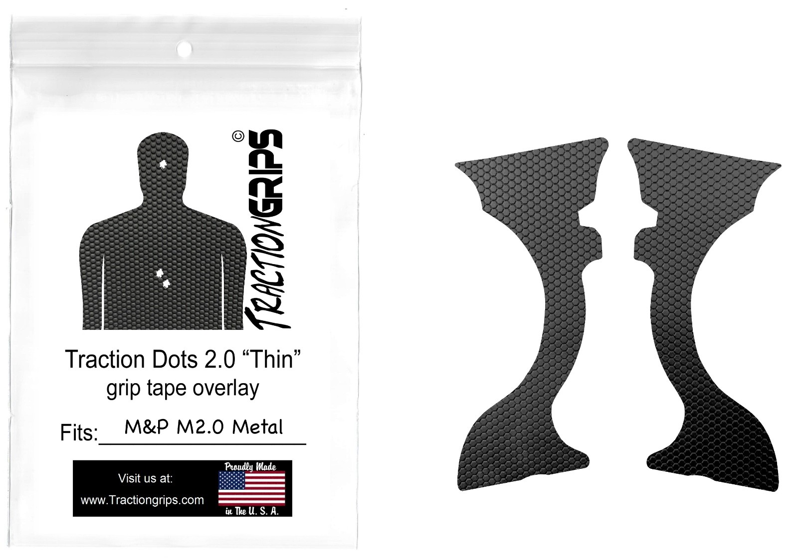Tractiongrips thin Traction Dots pattern rubber grip tape for S&W M&P M2.0 Metal