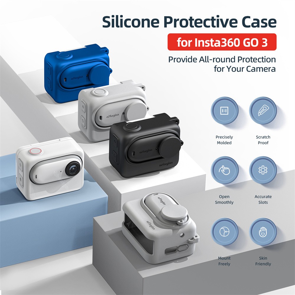 New Sports Camera Silicone Case With Hand Strap Protector For Insta360 GO3S/GO3