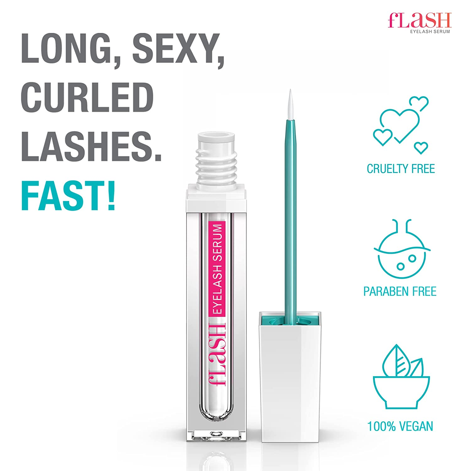 fLASH Eyelash Serum for Longer-Looking Lashes