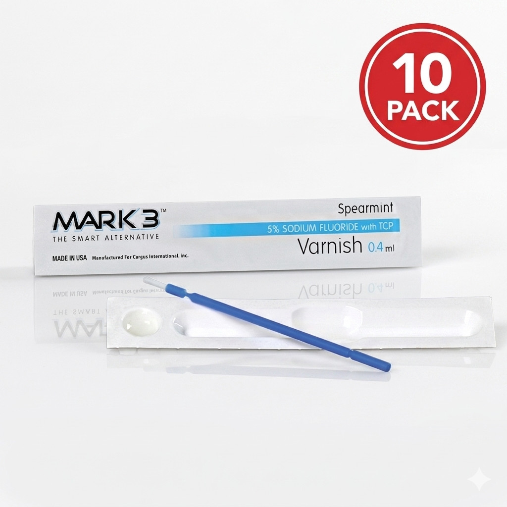 SALE! 2x5 Pcs (10 Pcs) 5% Sodium Fluoride Varnish Spearmint - MARK3