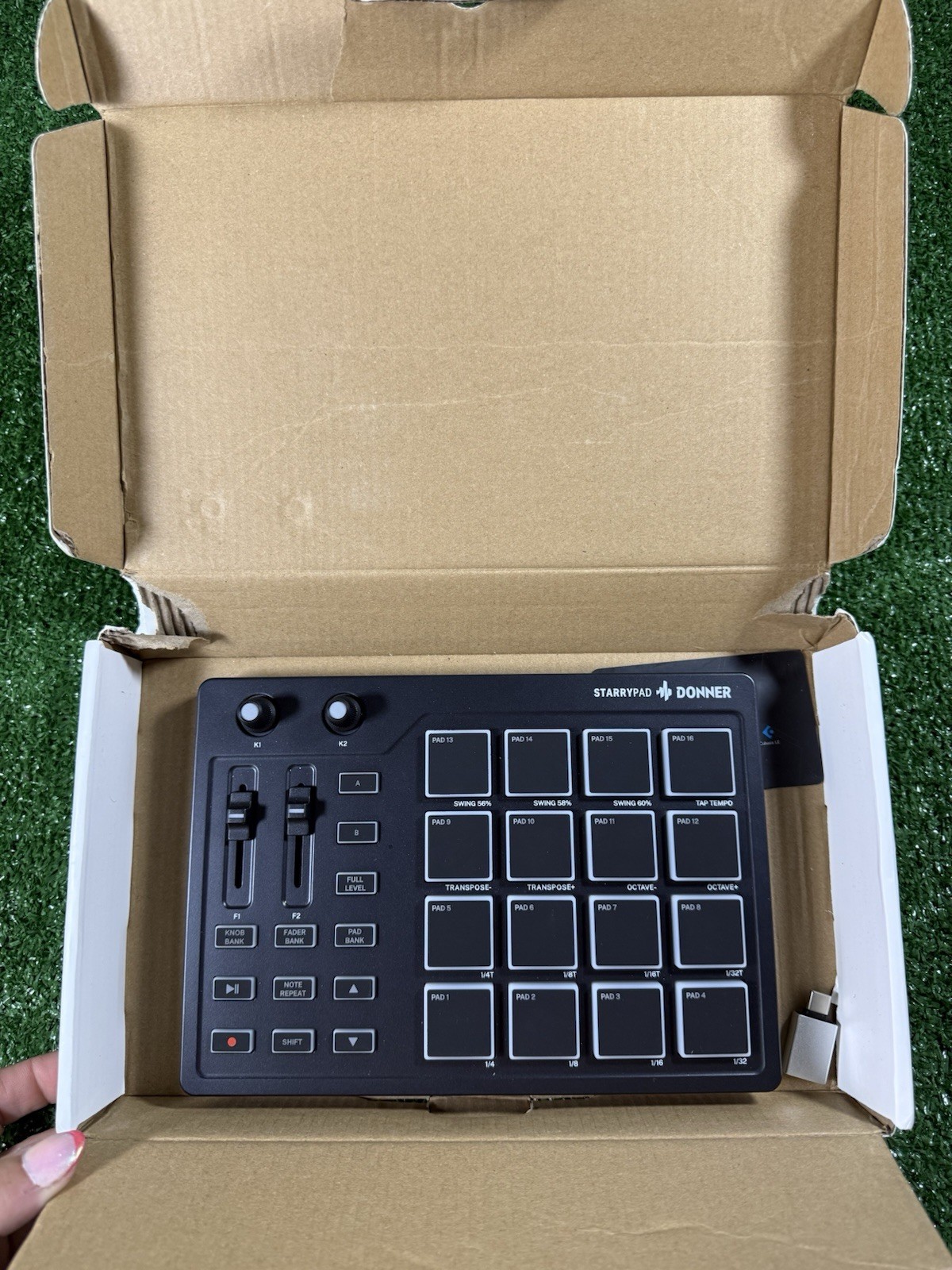 Donner StarryPad USB MIDI Pad Controller 16 Pads New Open Box w/ USB-C Cable