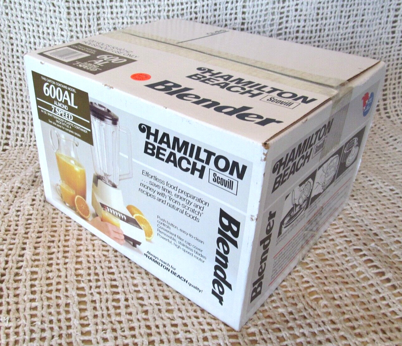 HAMILTON BEWACH 600AL 7 Speed ALMOUND BLENDER Deck Style A ~ New in Box UNOPENED