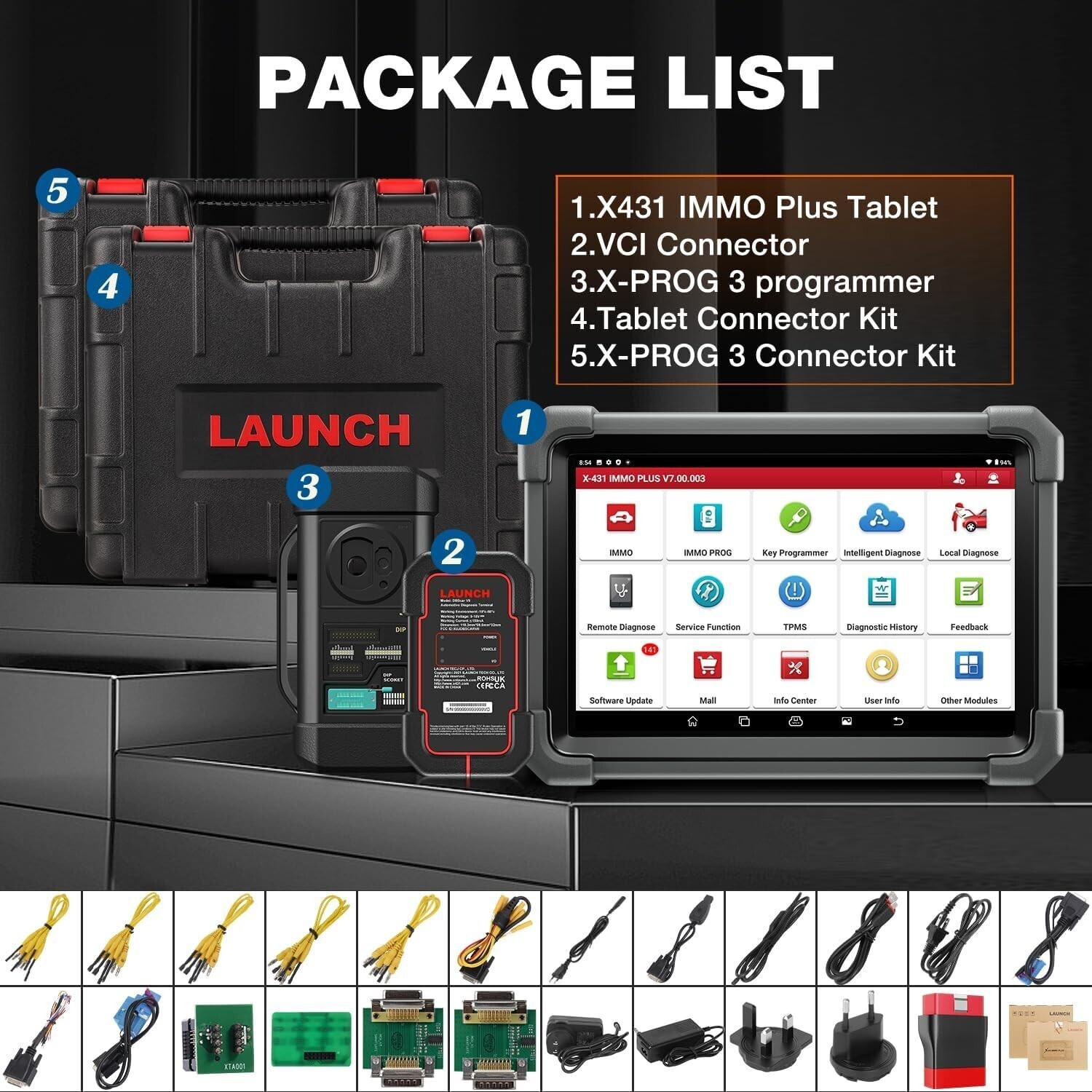 2025 Launch X431 IMMO PLUS PAD VII ECU Programming All System Diagnostic Scanner