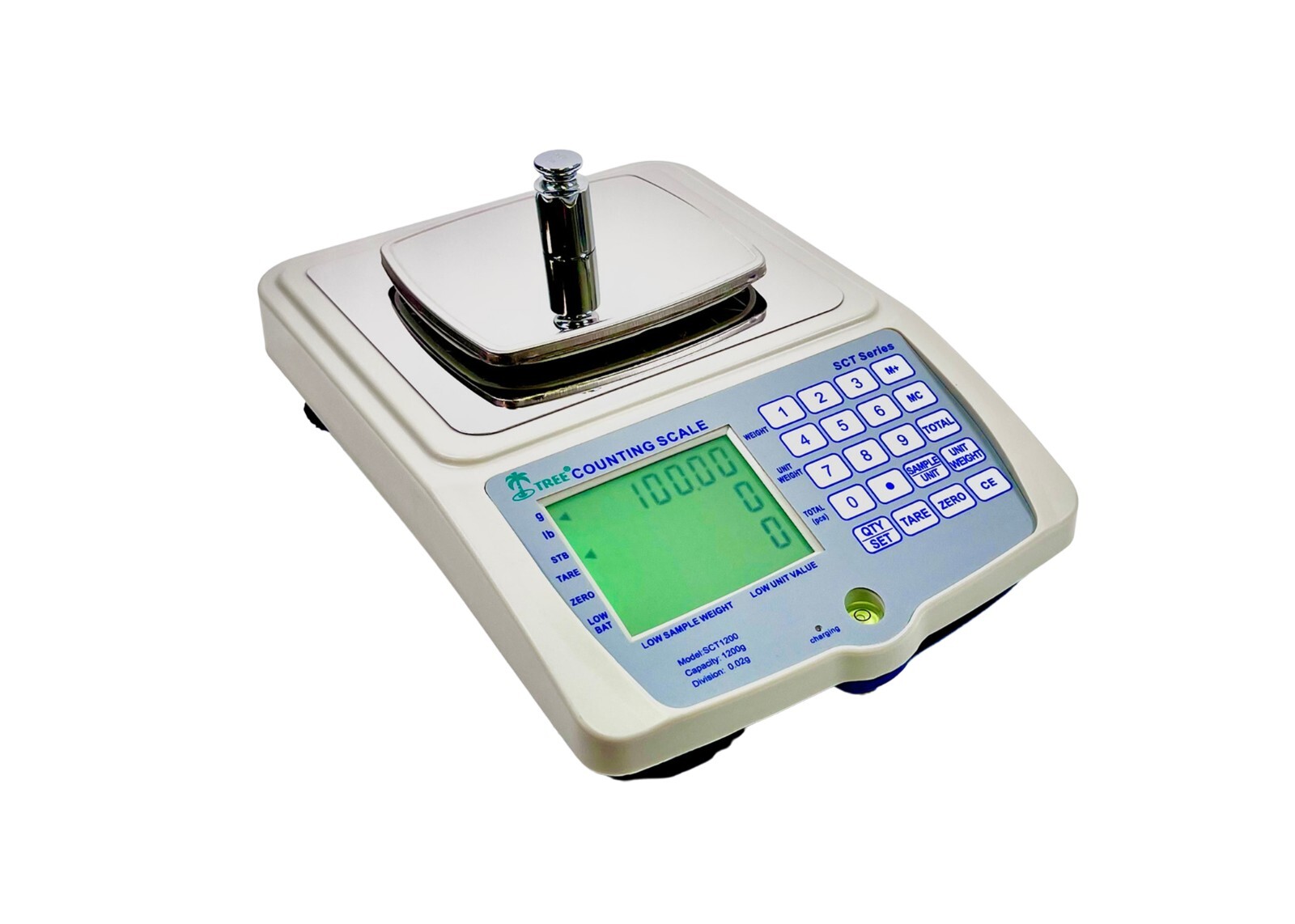 Tree SCT-1200 Small Parts Counting Weigh Scale 1200g x 0.02g AC Adapter
