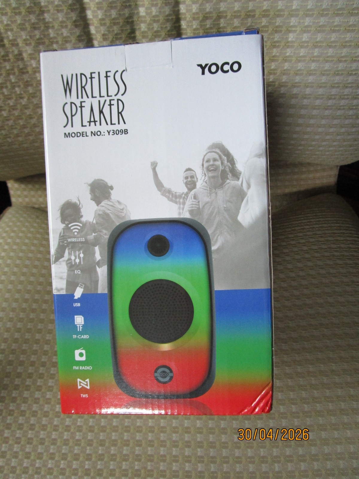 New Yoco Wireless Speaker Y309B with 3" Speakers, 10W Output, EQ, FM, RGB Lights