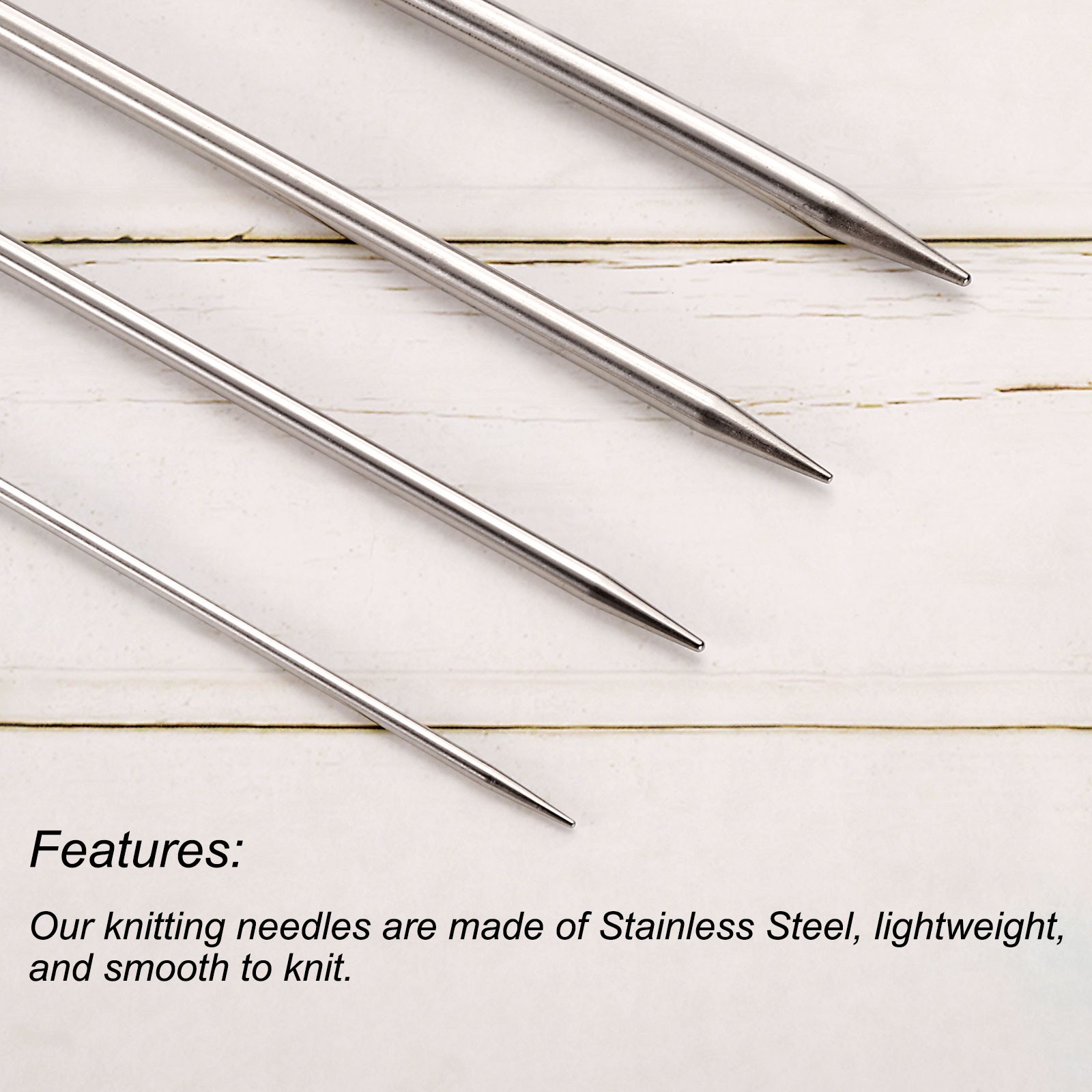 5Pcs 2.25mm Double Pointed Knitting Sweater Needle Set 5.9 Inch Length