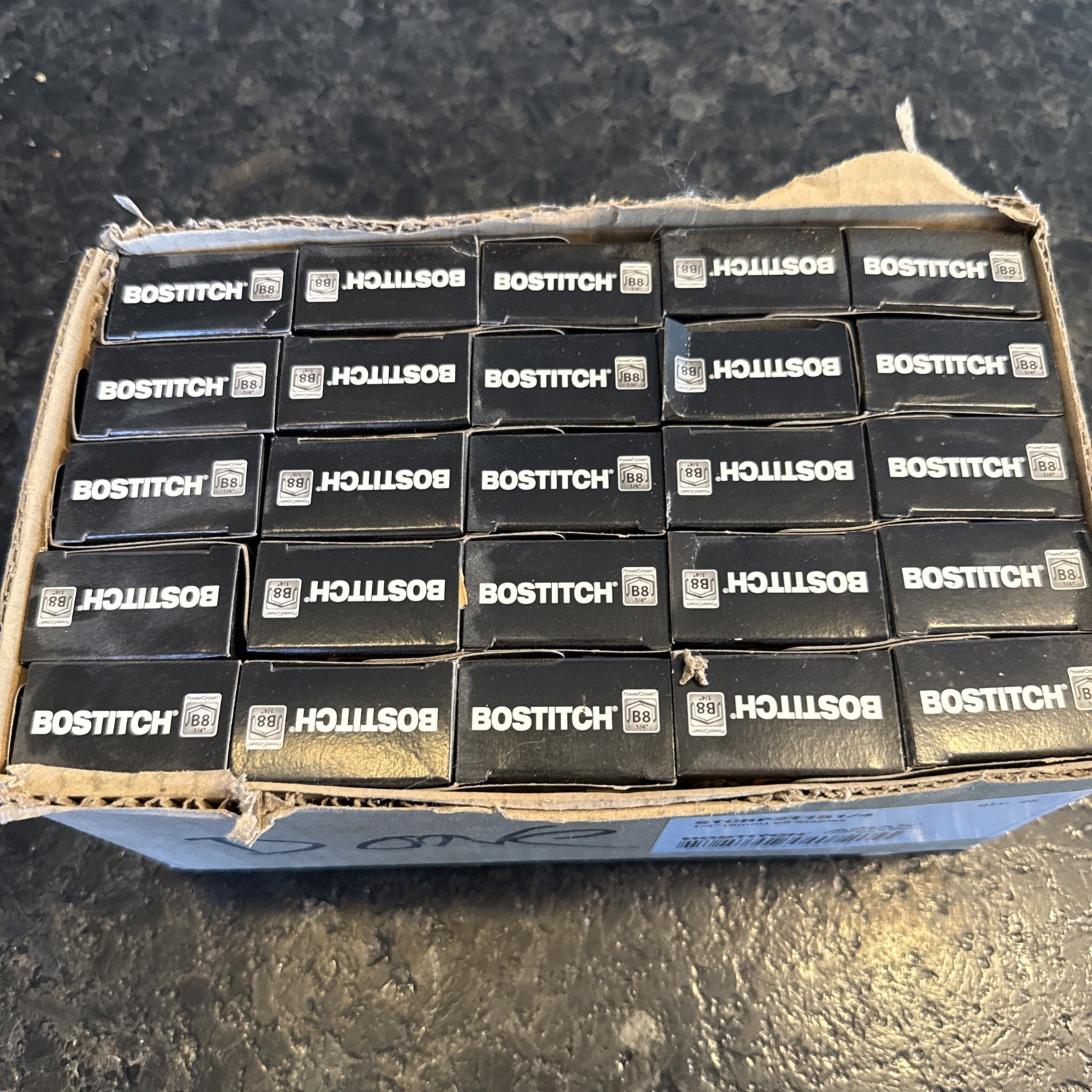 Lot of 25 New Boxes Stanley-Bostitch B8 Staples 1/4" 5,000 per box,125,000 total