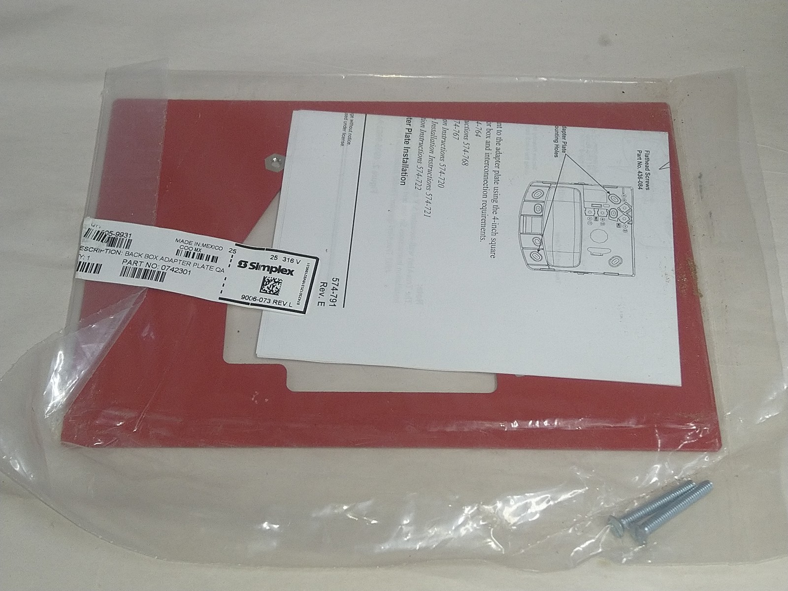 Simplex 4905-9931 -NEW SEALED Back Box Adaptfree fast Shipping