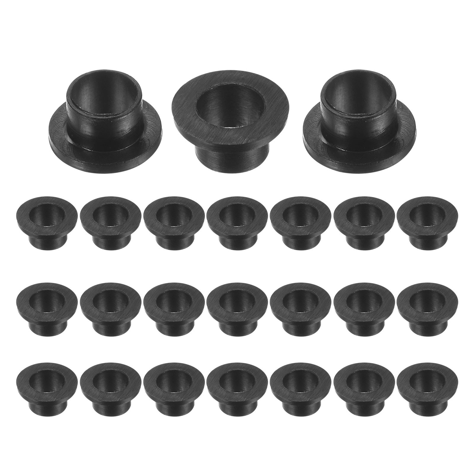 24pcs Flanged Sleeve Bearings ID 5.1mm x OD 6mm x Length 4.5mm Black