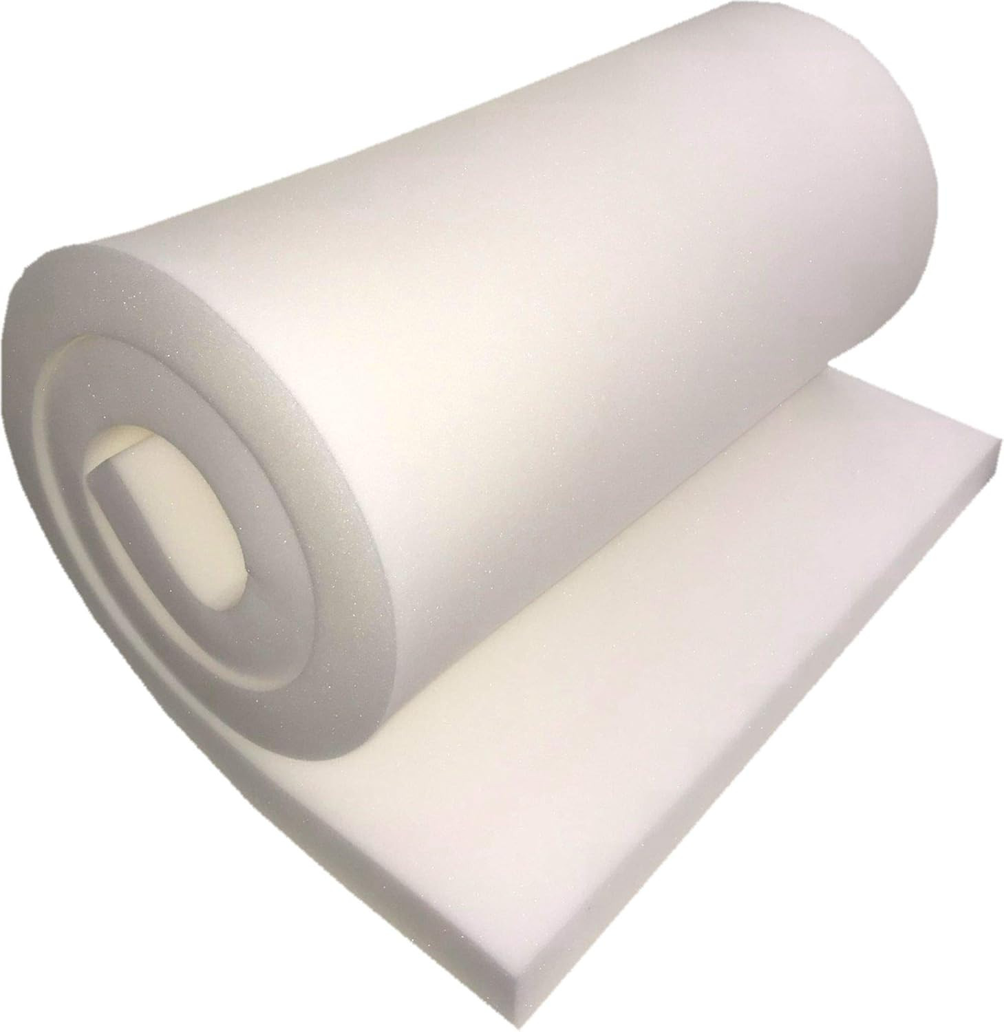 1X24X120Hdf1.8 Upholstery Foam, 1" X 24" X 120", White
