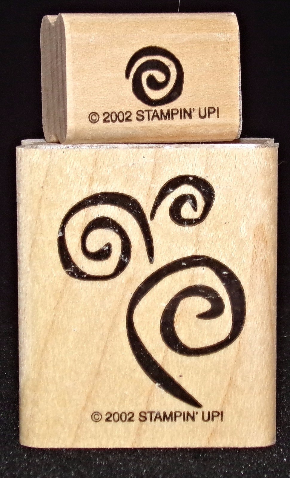 Curly Flower Blossom Leaf Rubber Stamp Singles 2pc by Stampin Up Bold Basics