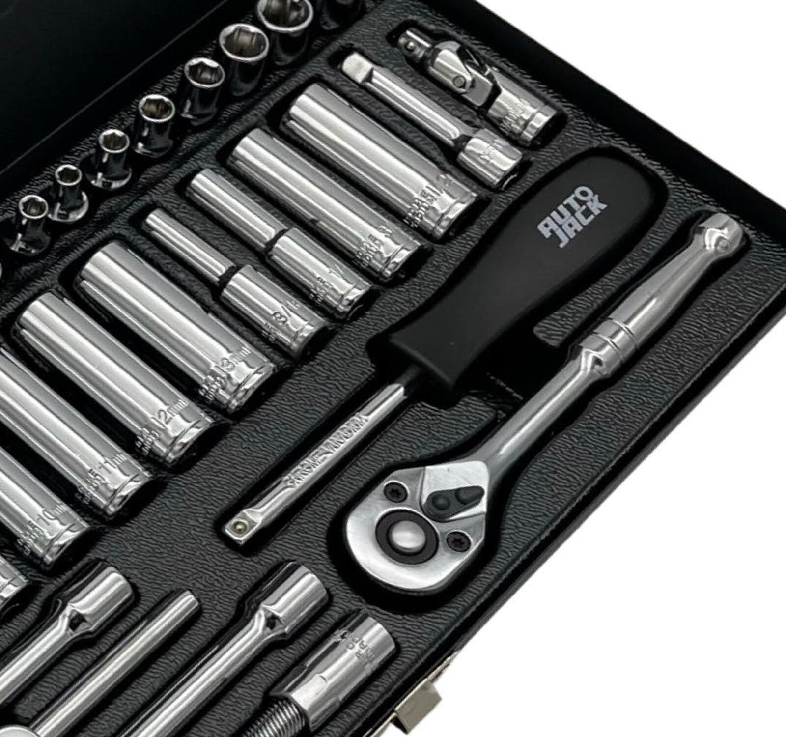 Socket Set ¼" Drive with Metric & Imperial Sizes Deep & Standard + Ratchet 41Pc