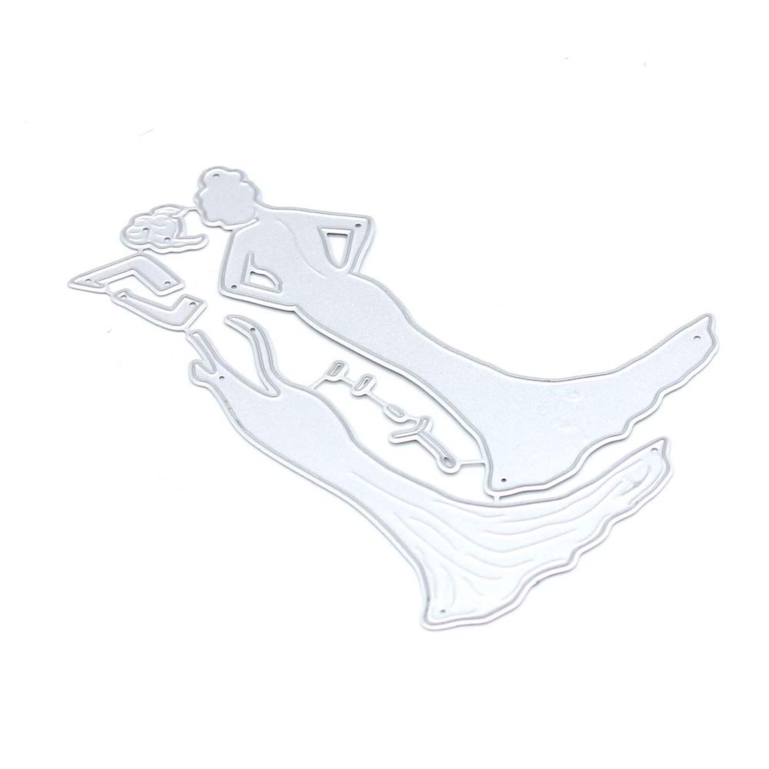 KSCRAFT Elegant Lady in Dress Metal Cutting Dies Stencils for DIY Scrapbookin...