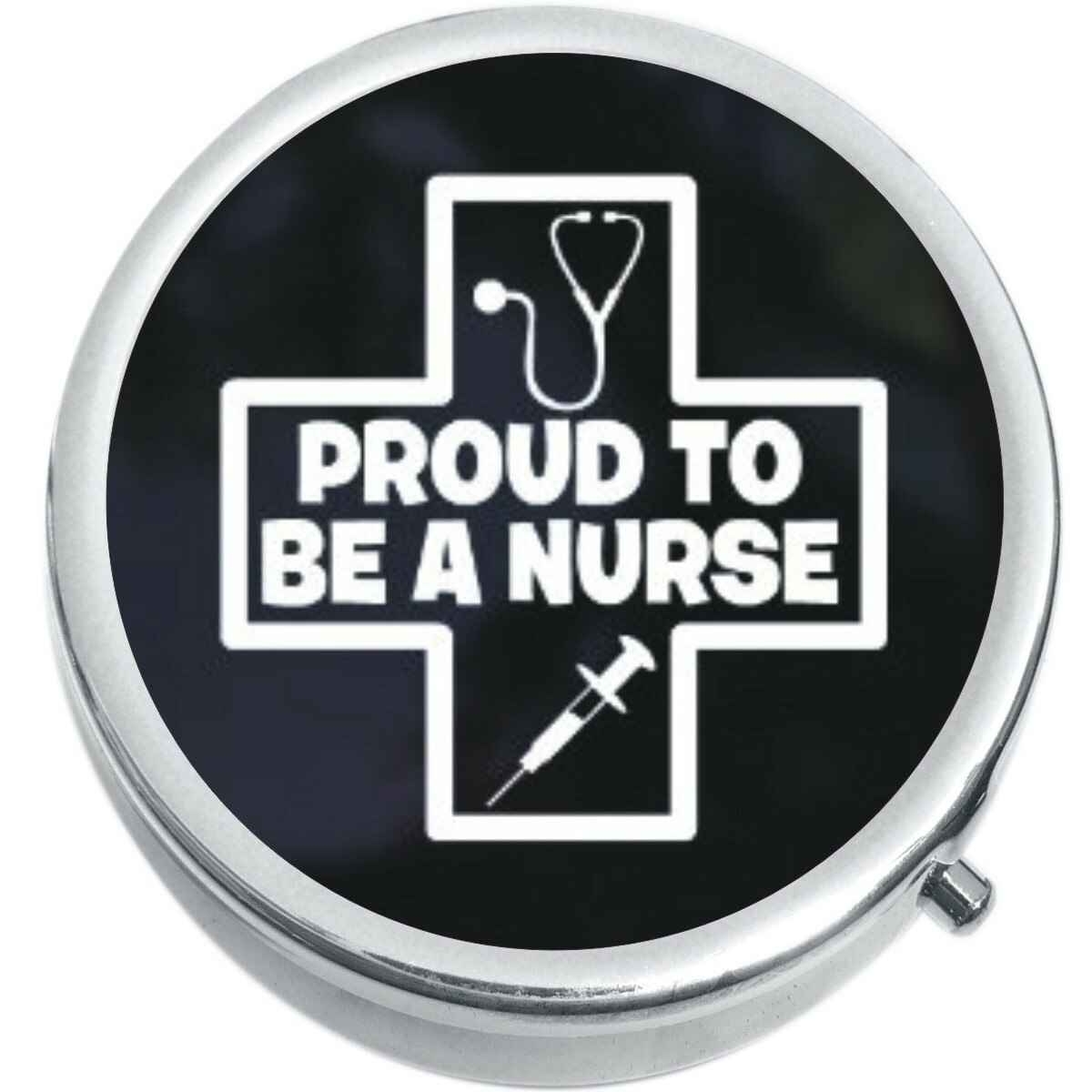 Proud To Be A nurse Medicine Vitamin Pill Box