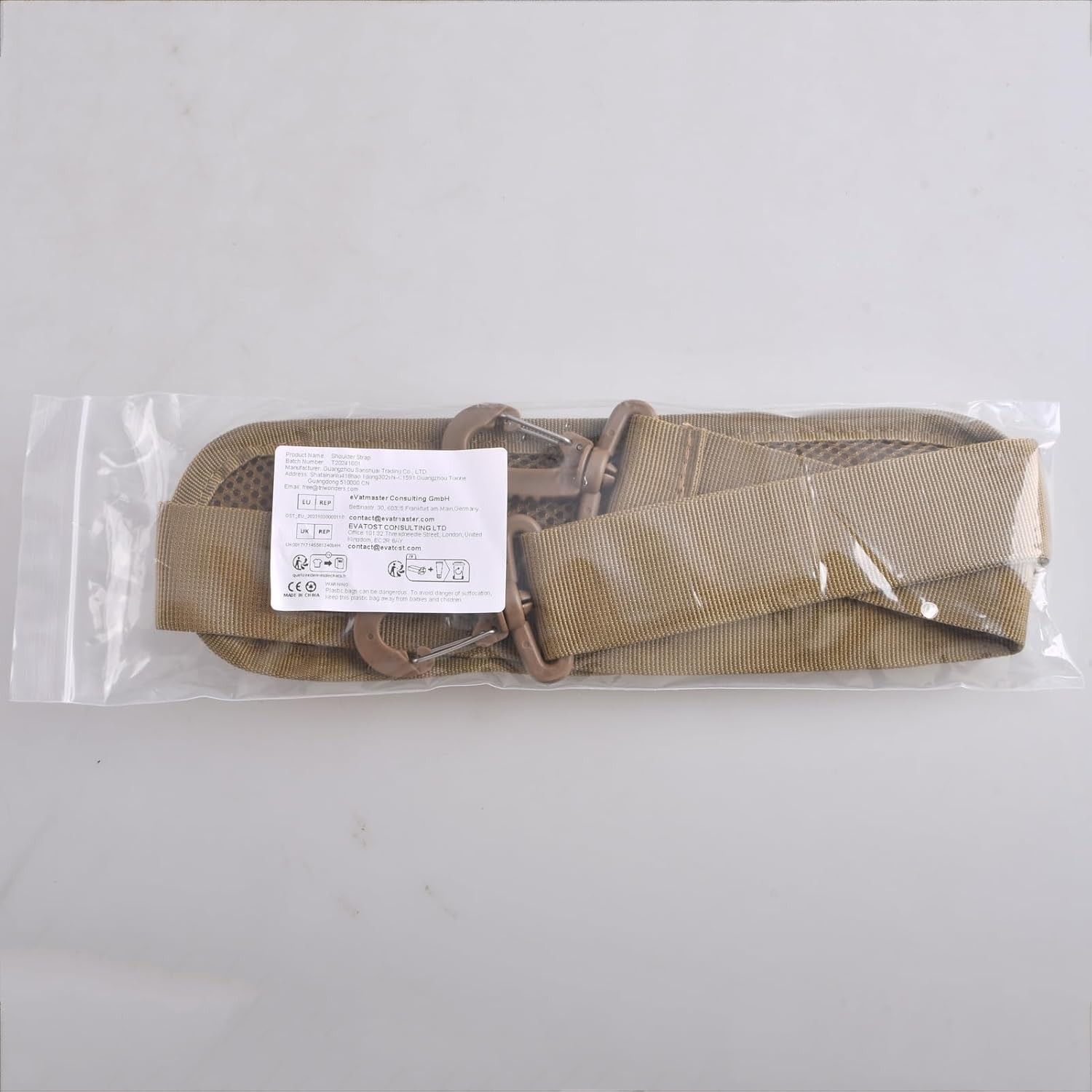 TRIWONDER Bag Shoulder Strap Replacement Adjustable 02# Khaki With Padded