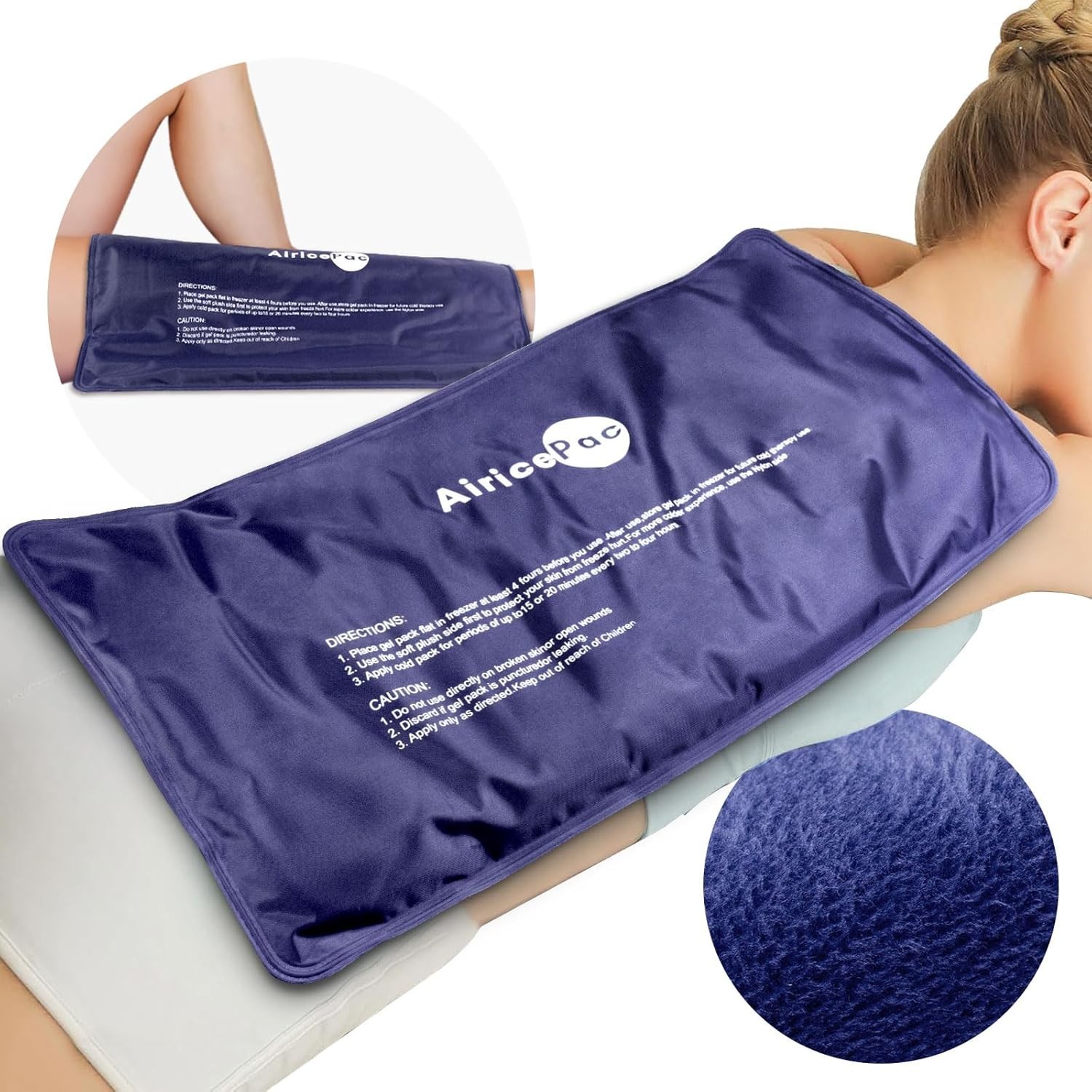 Extra Large Gel Flexible Back Ice for Injuries Reusable Multi Sizes Cold Pack