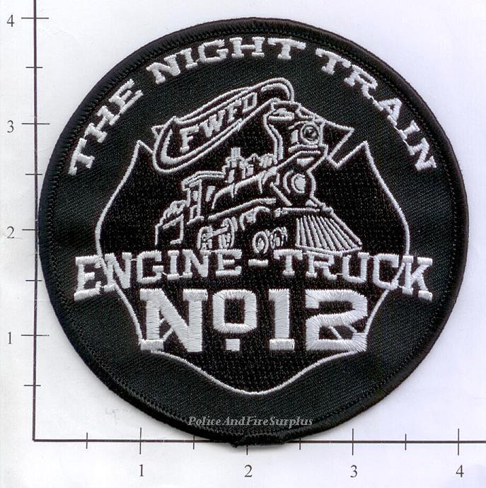 Indiana - Fort Wayne Station 12 IN Fire Dept Patch - The Night Train