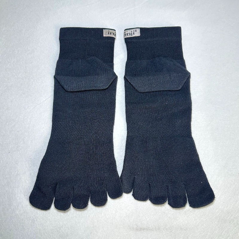 3 pack injinji Women's Lightweight Performance run 5 Toe Mini-Crew Socks Size L