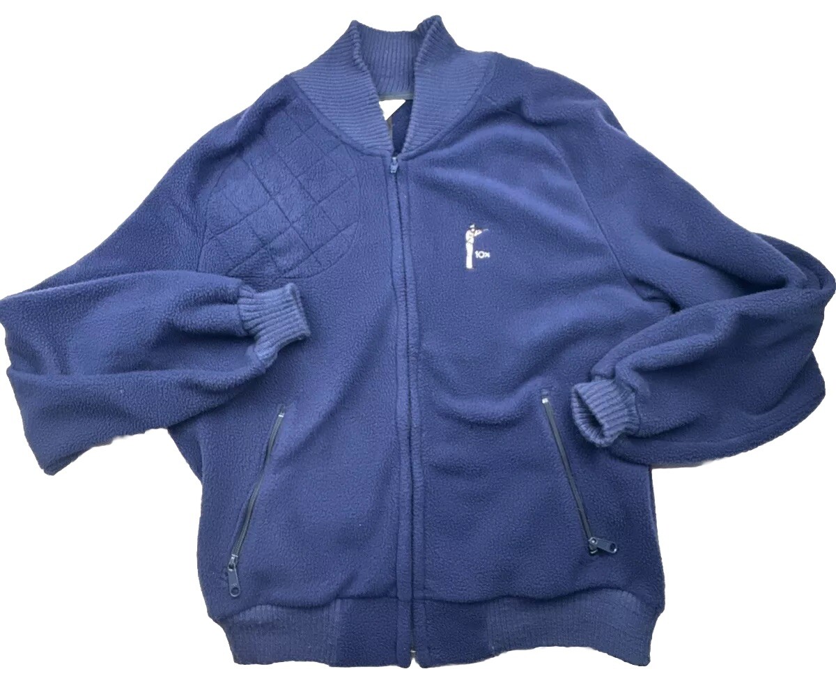 Vintage 10x Full Zip Jacket Men's Blue Hunting USA Polarplus Shooting Sz L
