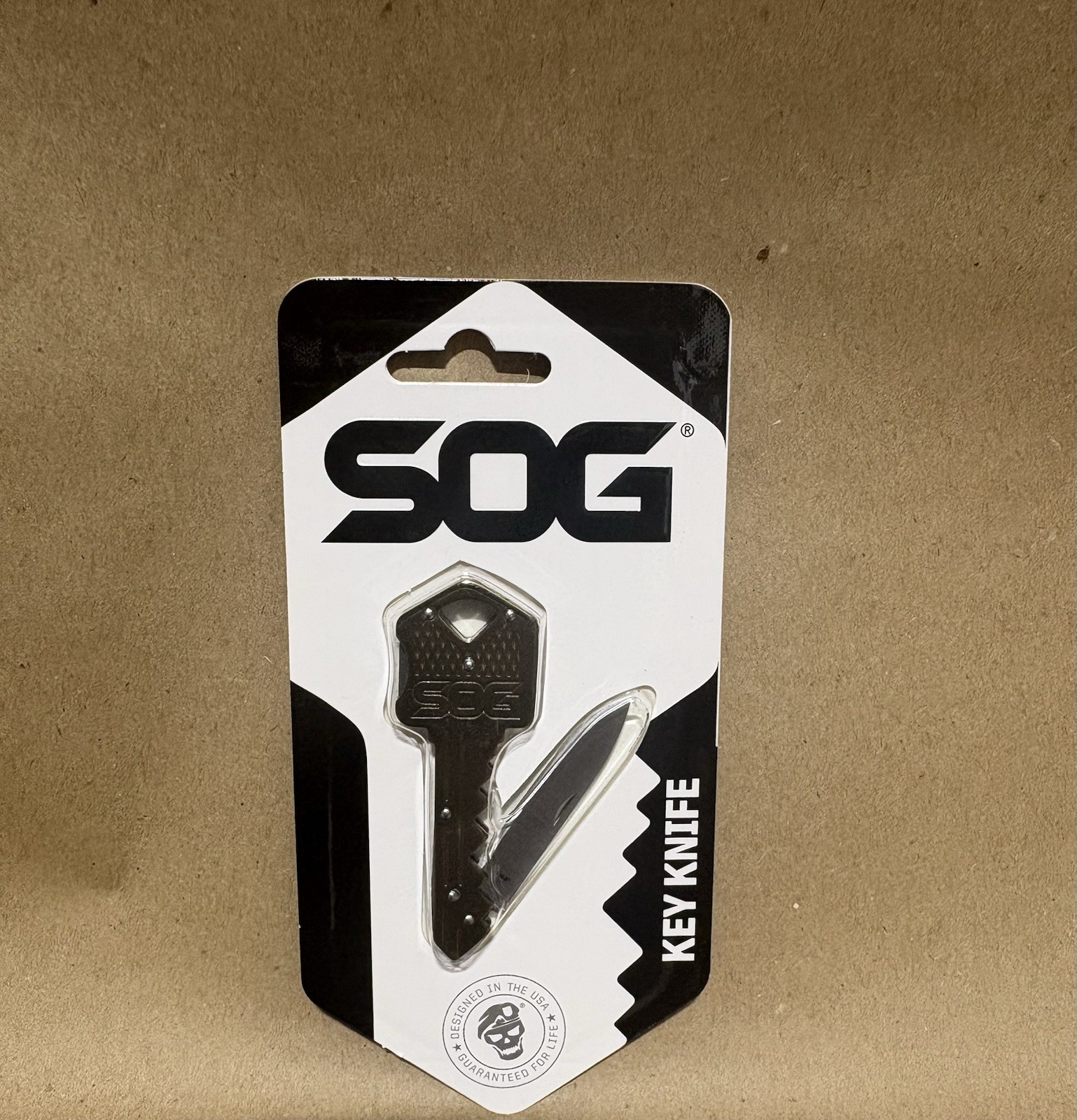 SOG Key Shaped Folding Lock Blade Knife For Pocket or Keychain Stainless Steel