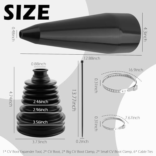 CV Boot Repair Kit,Water&Dust Resistant CV Axle Boot Repair Kit with CVs Boots