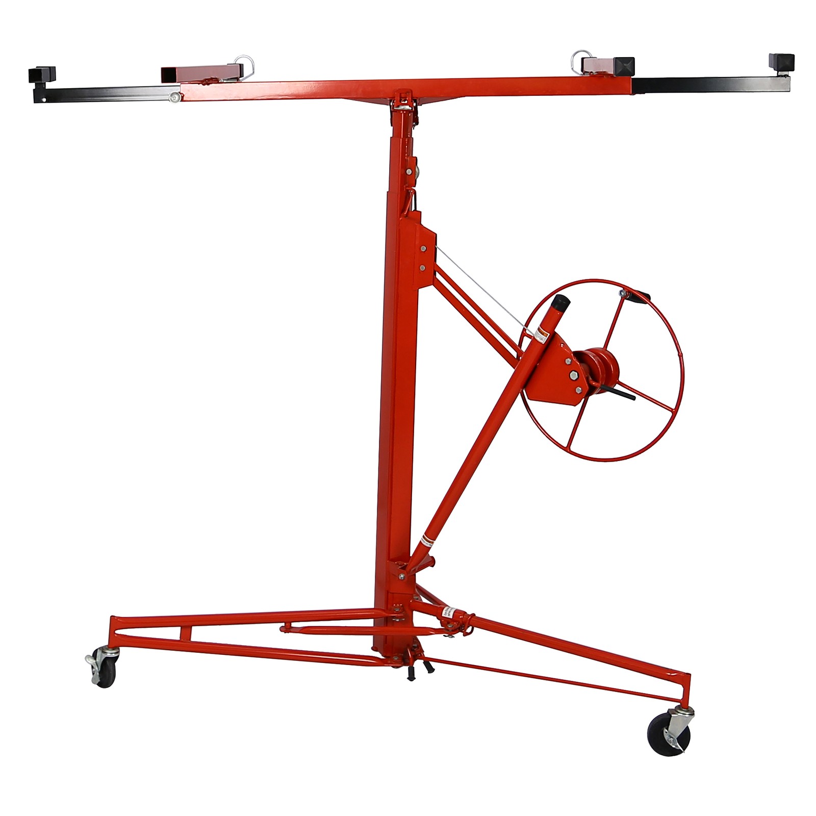 16FT Drywall Lifter Panel Hoist Jack Rolling Caster Construction Lockable 150lbs