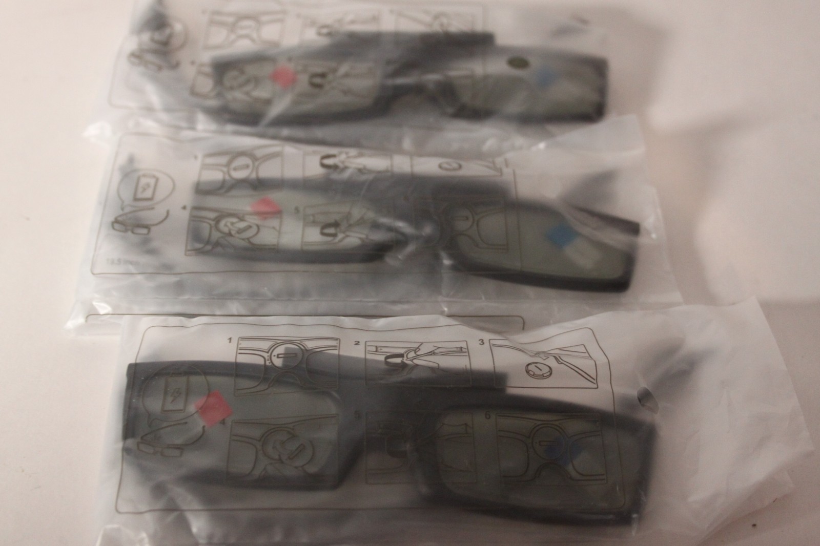 Lot of 3 Samsung 3D TV Glasses