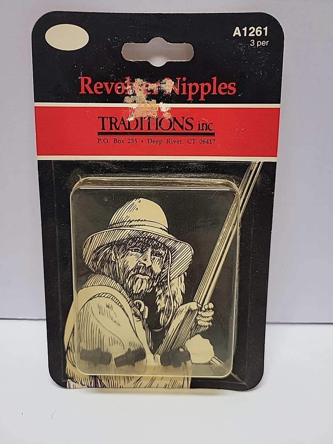 TRADITIONS REVOLVER NIPPLES A1261 10/24 THREADS NO 10 OR 11 CAPS 3 PACK