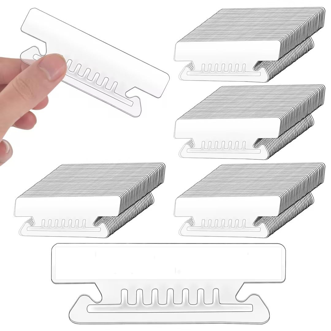 Hanging File Folder Tabs 200 PCS 3.5 Inch Clear Plastic Insertable Tabs
