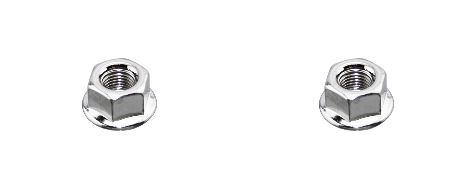 Bike Two Hub Axle Nut Front 9x1mm Chrome.